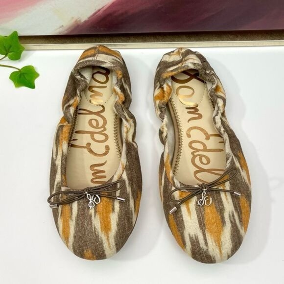 Sam Edelman Felicia Ballet Flat in Grey Linen Size 7 - Picture 4 of 11